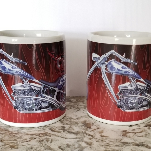 2004 Orange County Choppers Motorcycle Biker's Mug, set of 2 - Picture 4 of 9